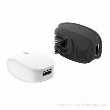 Folding Plug Charger for iPad Mini, 5V/1A, Supports iPad, iPhone, Samsung Tab and More